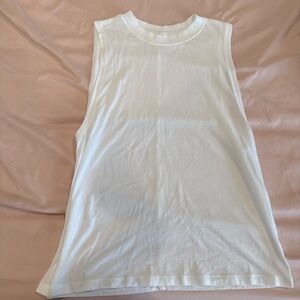 White Sleeveless Tank Top